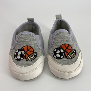 Tendertoes Sports-Themed Baby Slip-On Shoes- Size 3